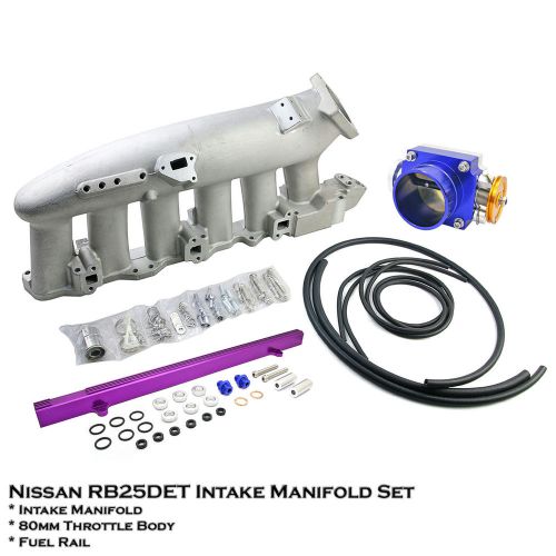 Nissan skyline ecr33 r33 gts-t rb25 intake manifold+80mm throttle body+fuel rail