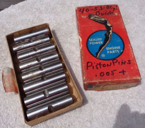 Nos 1940- 53 buick 8 cyl .005 oversize  piston pins set 8-p 494 .oo5 with box