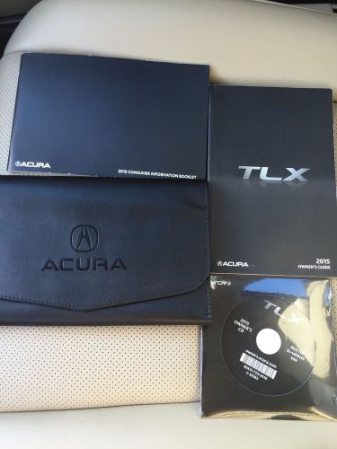 2015 acura tlx owners manual set with leather acura case fast free shipping