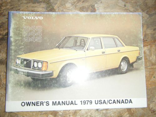 1979 volvo 242 244 245 factory owners manual operators book