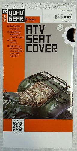 Black atv seat cover for atv all terrain vehicle 4 wheeler quad gear  polyester