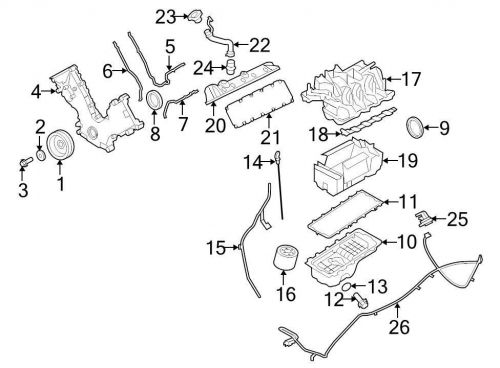 Ford oem engine timing cover 2l3z6019ba image 4