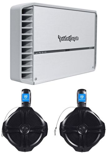 Rockford fosgate m600-4d 600 watt marine boat 4-ch amplifier amp+(2) wakeboards