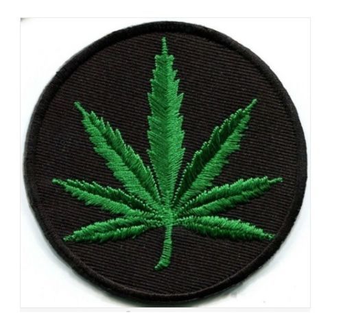 Biker leather vest patch\   marijuana patch iron on