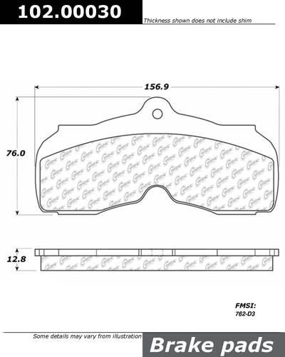 Centric 102.00030 brake pad or shoe, front-c-tek metallic brake pads-preferred