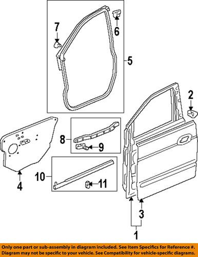 Honda oem 90564sda003 front door-door weather strip clip