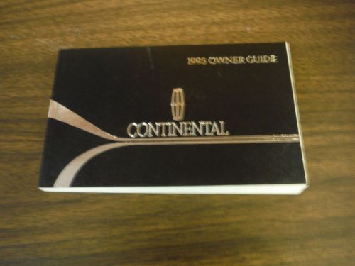 1995 lincoln continental owner&#039;s manual