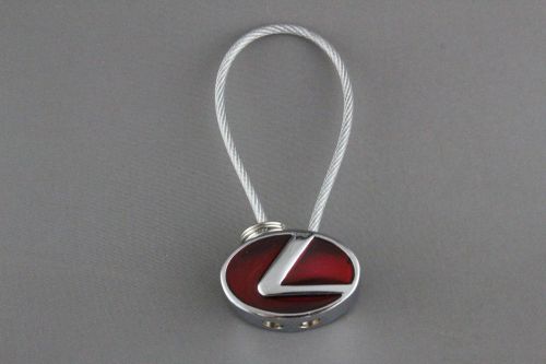 Car logo key chain metal double side steel wire rope keyring for lexus 02