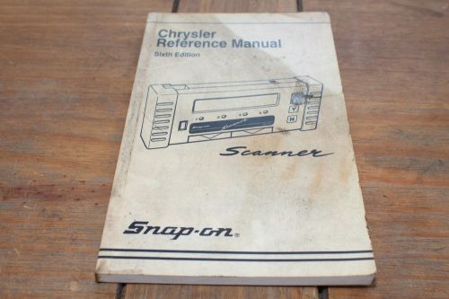 Chrysler 1994 6th edition snap-on automobile scanner reference manual