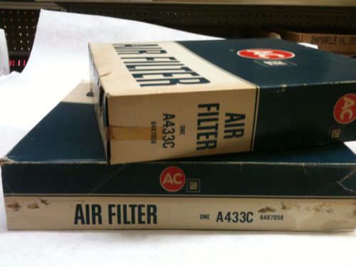 2 nos vintage ac gm a433c air filter v8 351 429 ford mercury fomoco 1970 73, oem