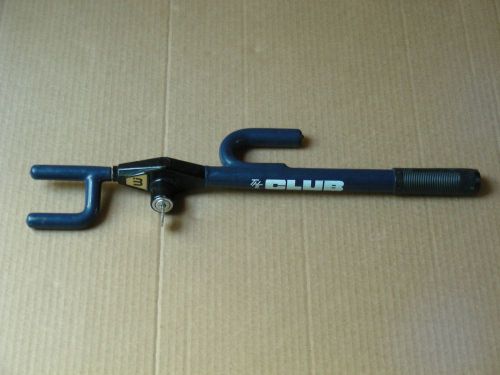 &#034;the club&#034; blue steering wheel lock anti-theft device with key