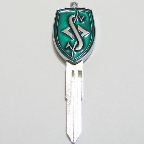 Green silvia emblem key blank - nissan logo 180zx 240sx s13 s14