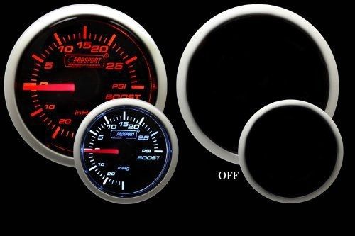 Prosport gauges boost gauge- mechanical amber/white performance series 52mm (2