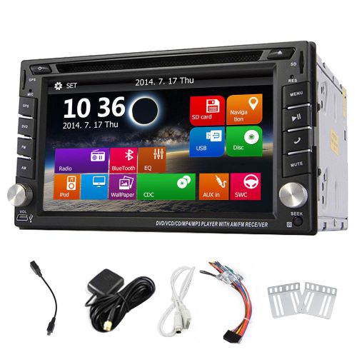 6.2&#034; double 2 din gps navigation car stereo dvd player bluetooth radio ipod mp3