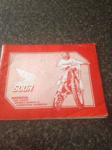 Vintage honda cr500 owners manual ahrma 1989