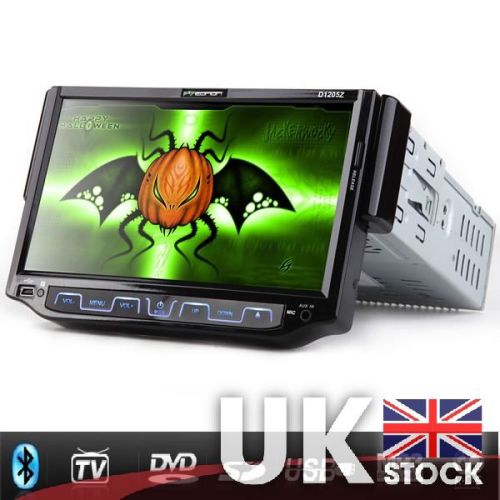 7&#034; digital touch screen motorized single din dvd audio player with analog tv