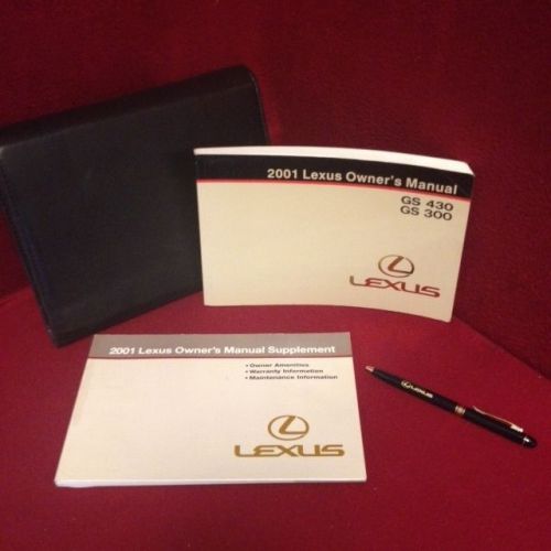 2001 lexus gs300 gs430 oem owners manual set with warranty guides, pen and case