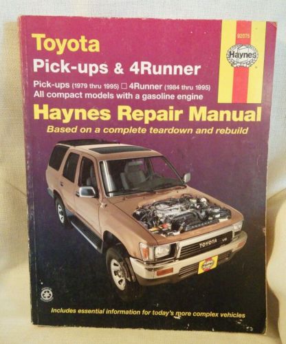 Haynes toyota pick-ups and 4runner repair manual book 1979-1995, 1984-1995