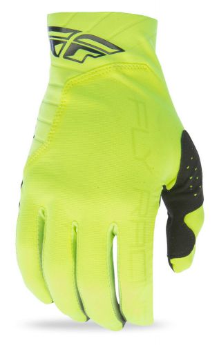 Fly racing hi-vis yellow/black mens &amp; youth pro lite dirt bike gloves mx atv 17