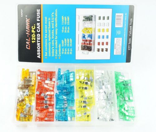 120pc assorted auto car truck suv fuse set 5 - 30 amp fuses