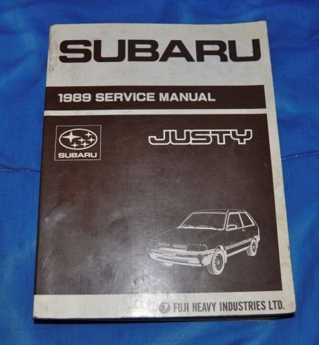 1989 subaru justy factory oem service shop repair manual