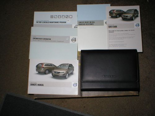 2010 volvo xc60 owners manual set with cover case