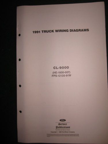 1991 ford cl-9000 clt-9000 wiring diagram manual schematic sheets cl9000 clt9000