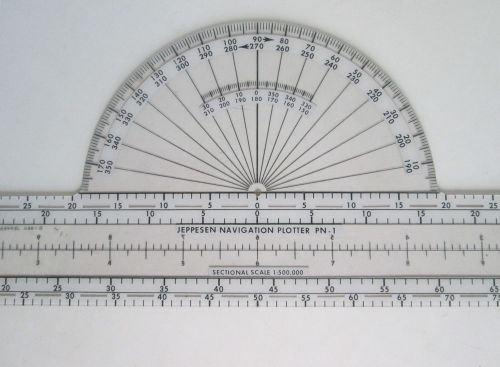 Jeppesen navigation plotter pn-1 wac and sectional scales copyright 1960 - used