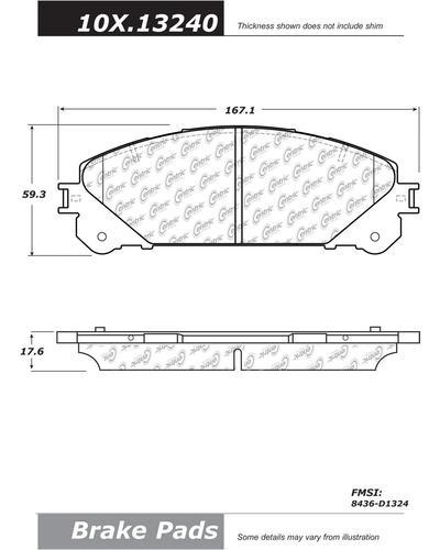 Centric 105.13240 brake pad or shoe, front