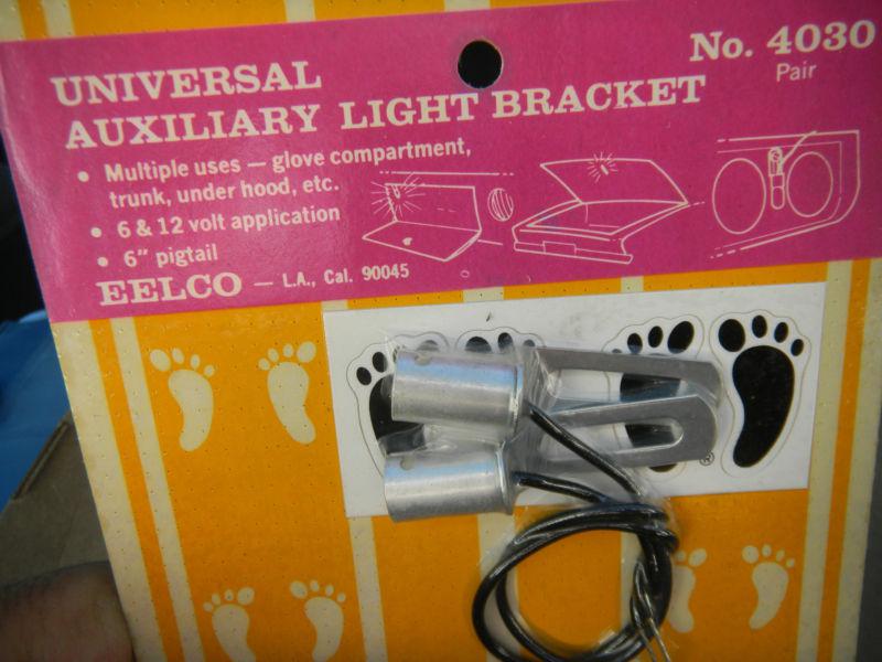 Nos vintage 60s eelco auxillary light brackets for trunk/glove box/gauges etc