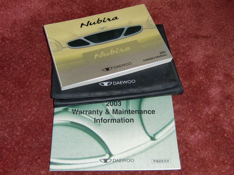 ★★ 2003 daewoo nubira owners manual portfolio 03!! ★★