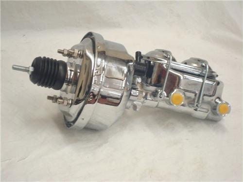 1 day sale - 7" street rod power brake booster w master cylinder chrome brakes