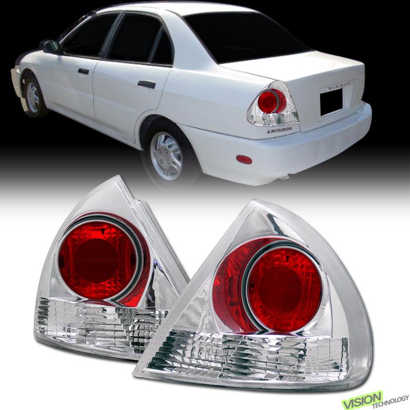 Apc 99-02 mirage coupe/sedan red/clear altezza tail lights brake/stop lamps l+r