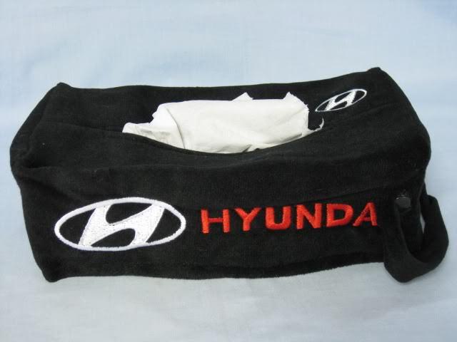 New hyundai black car seat tissue box cover holder case