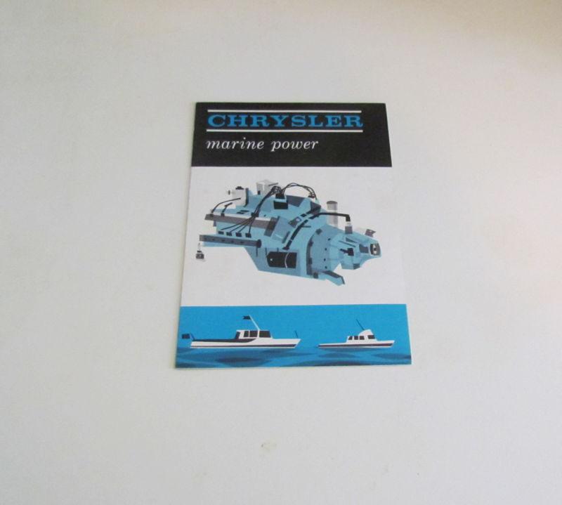 1962 chrysler marine engine outboard boat sales literature brochure