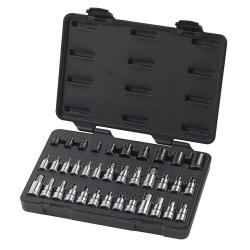 36 piece master torx set with hex socket bits 36pc master torx set w/hex socket