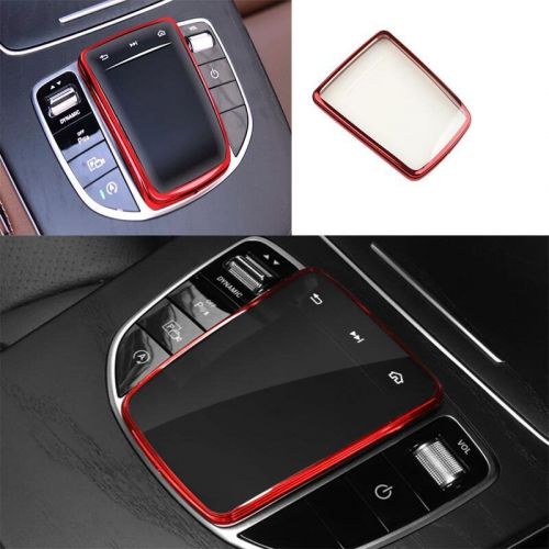 Cover trim 1x abs red central console multimedia for benz c-class w205 2019-2021