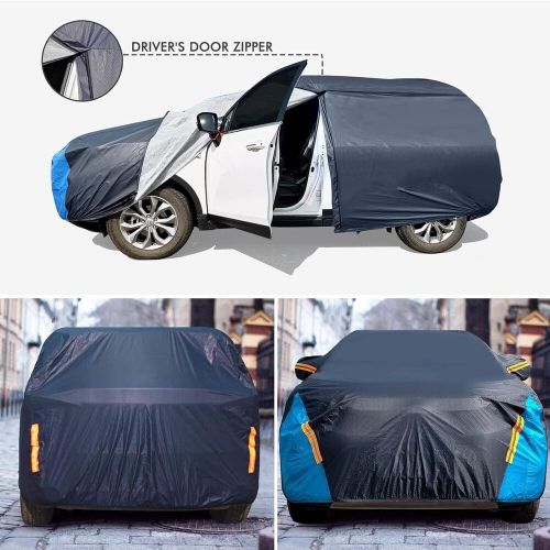 Car cover waterproof all weather for auto, uv snowproof protection 173-183 inch