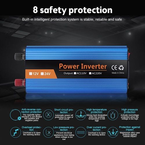 Reliable 2000w pure sine wave inverter with cooling fan and surge capacity