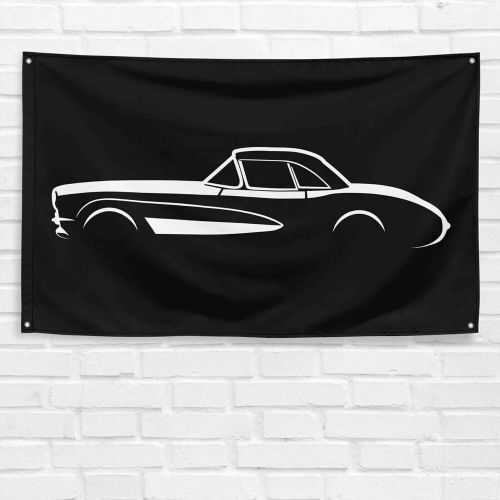 For chevrolet corvette c1 enthusiast 3x5 ft flag dad birthday gift banner