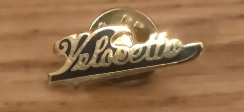 Unusual  motorcycle badge &#039;velocette&#039; script motorbike badge