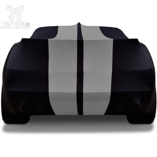 Black+grey line indoor stain stretch soft full car cover custom for camaro ss lt