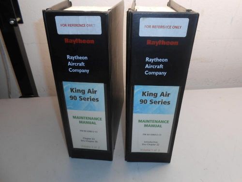 Set of 2 (of two) raytheon king air 90 series maintenance manual