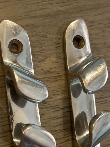 Boat marine rope choks cleat stainless steel port and starboard side preowned