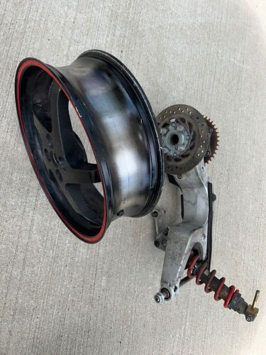 1998-2001 honda vfr800 vfr 800 interceptor single sided swing arm wheel setup