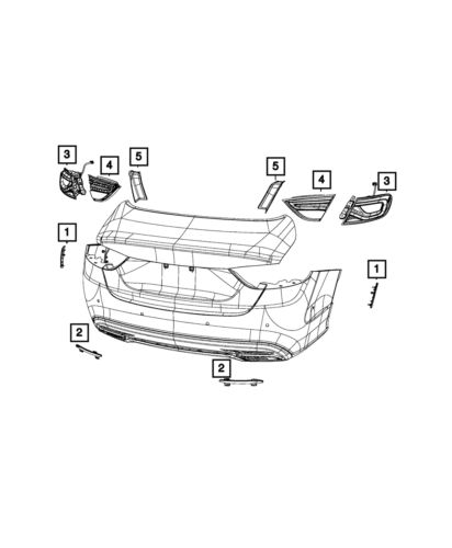 Genuine mopar fascia reflector right 68110374aa