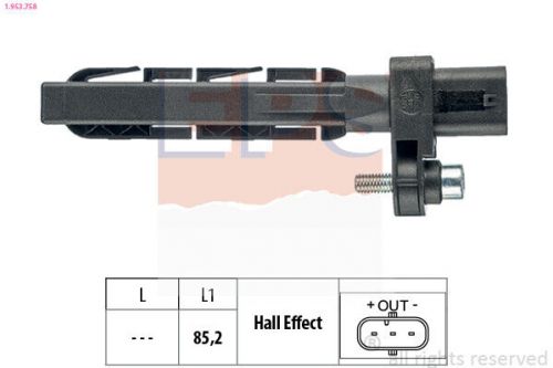 Sensor, crankshaft pulse eps facet 9.0758 kw 453 758 for bmw,mini,toyota