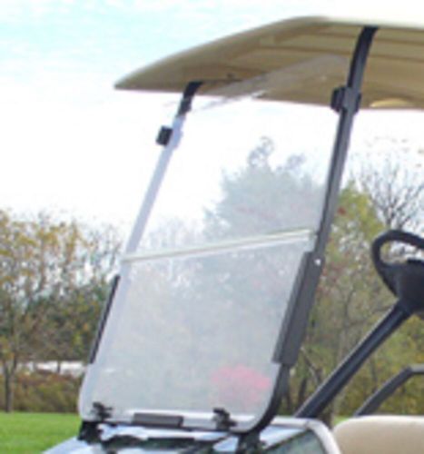 Club car ds 2000.5-up golf cart clear impact resistant folding front windshield