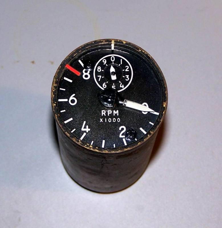 General electric-military (?)  electrical rpm \tachometer indicator.