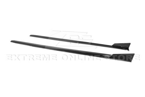 For 22-up subaru wrx cs style painted glossy black side skirts rocker panel pair